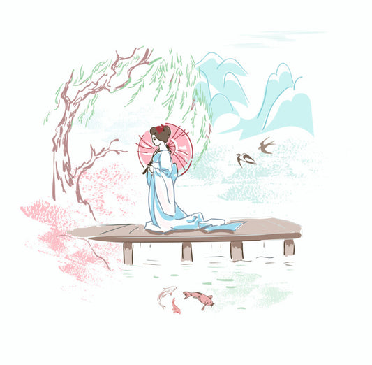 Parasol of pastels