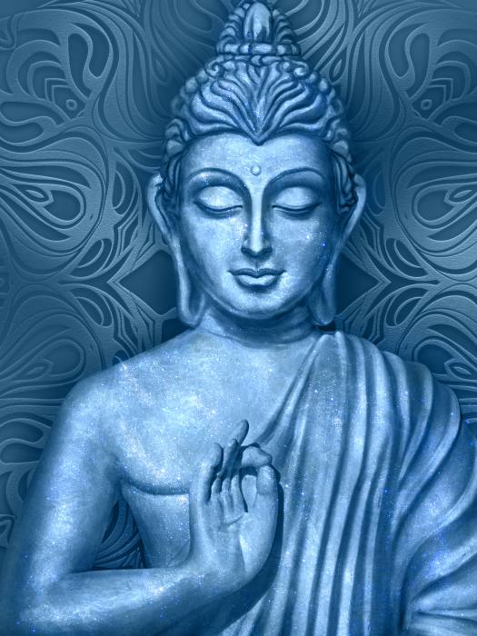 Buddha in blue