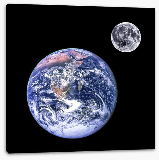Earth and moon