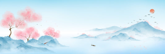 Lakeside spring panorama