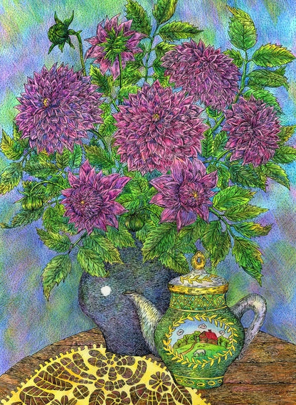 Beside the teapot