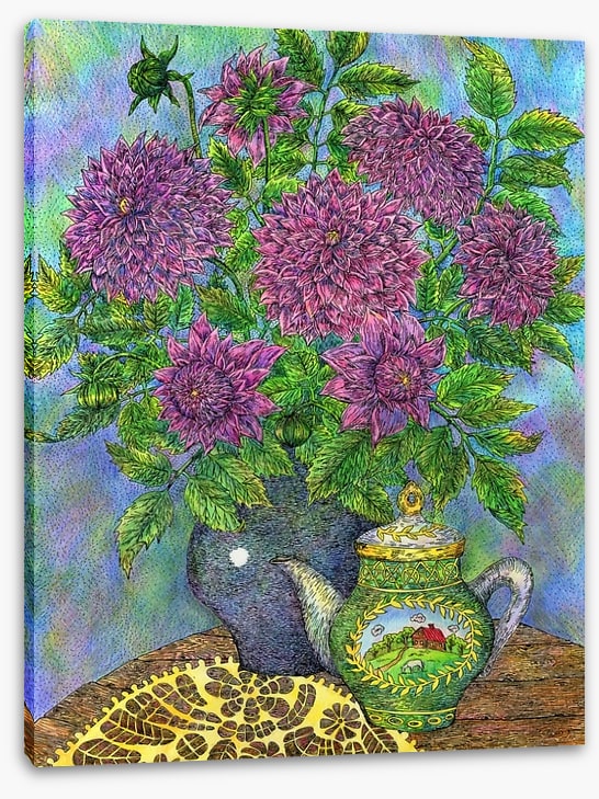 Beside the teapot