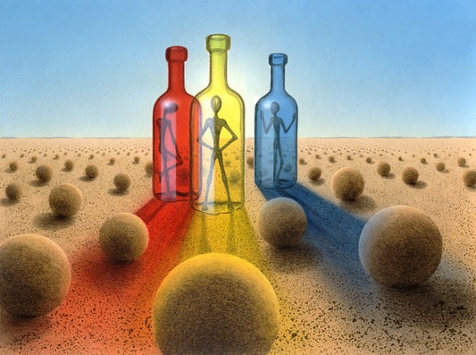 Bottles in the desert