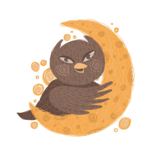Orange moon owl