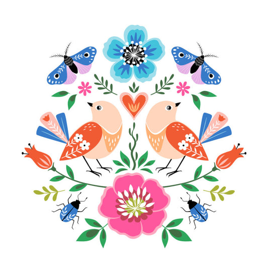 Bloom butterfly birds