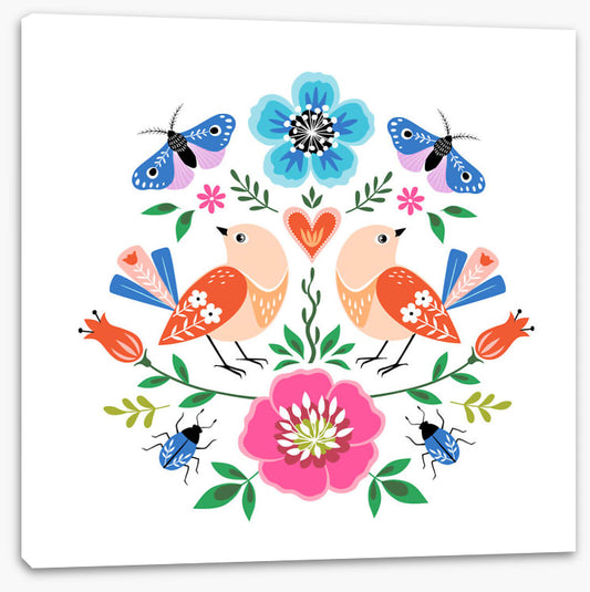 Bloom butterfly birds