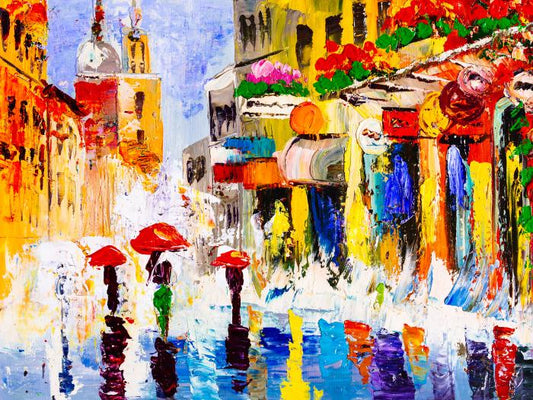Sunny shower street