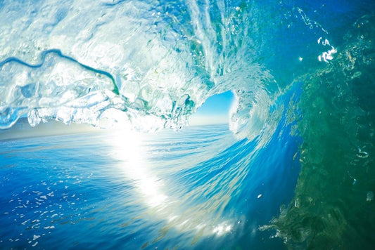 Crashing ocean wave