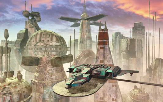 Above the sandstone city