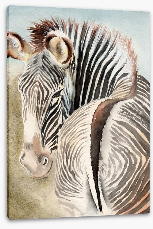 Behind the zebra