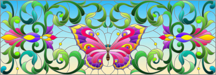 Butterfly leaves window