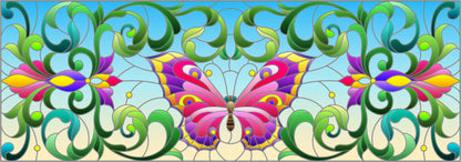 Butterfly leaves window
