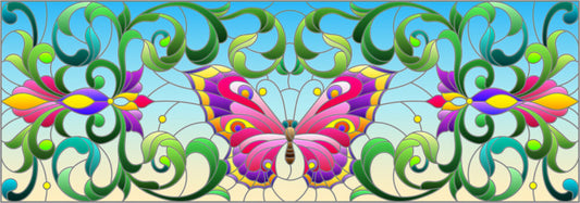 Butterfly leaves window