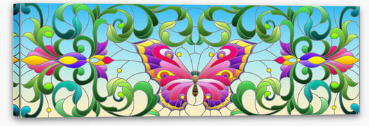 Butterfly leaves window