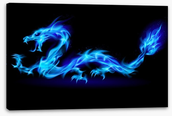Blue fire dragon