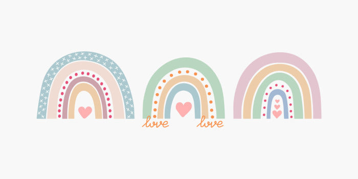 Rainbow love trio