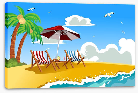 Deckchairs on the beach