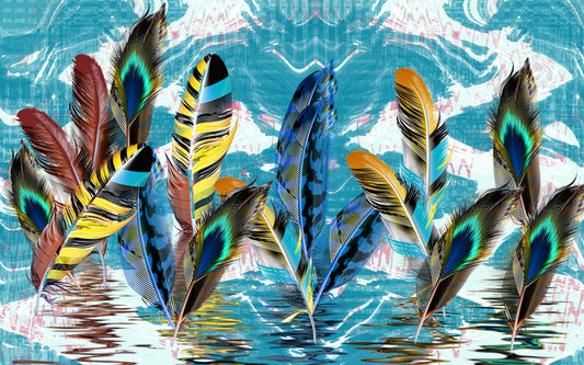 Floating feathers