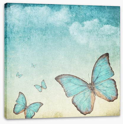 Vintage blue butterflies