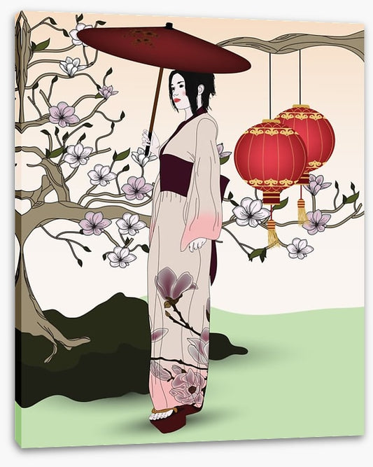 Geisha in the garden