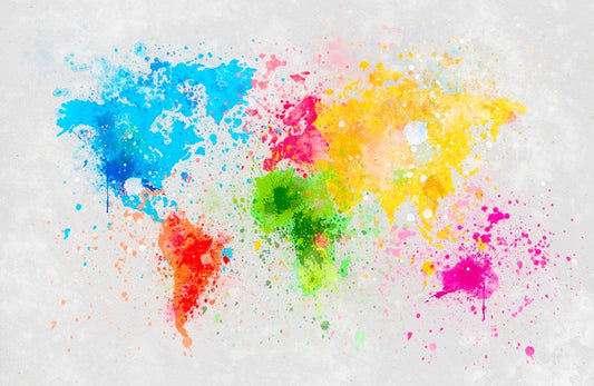 Rainbow splatter map