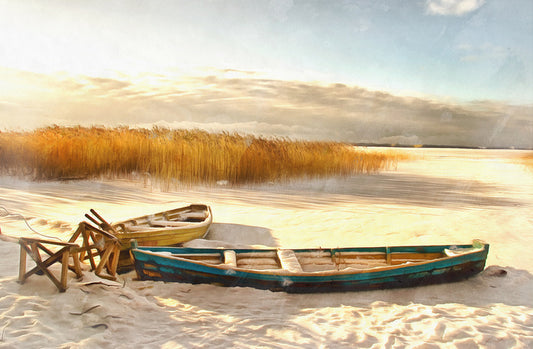By the ice lake
