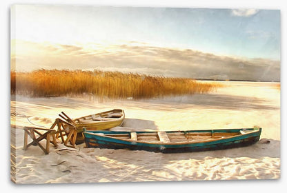 By the ice lake