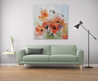 Watercolour poppies