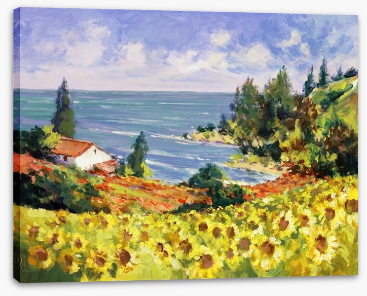Sunflowers by the sea
