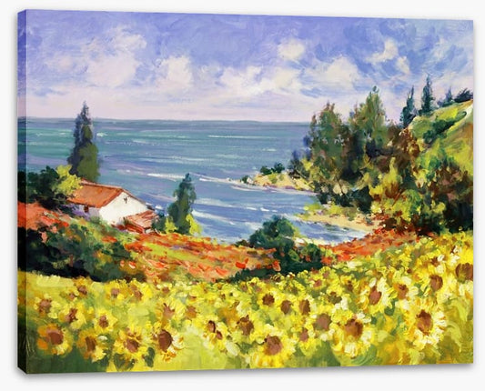 Sunflowers by the sea