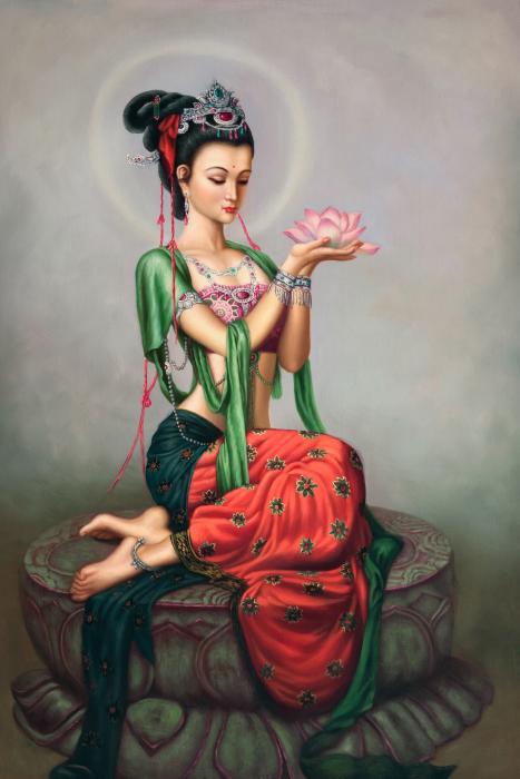 Holding the lotus I