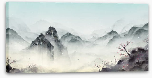 Mountain mist snow