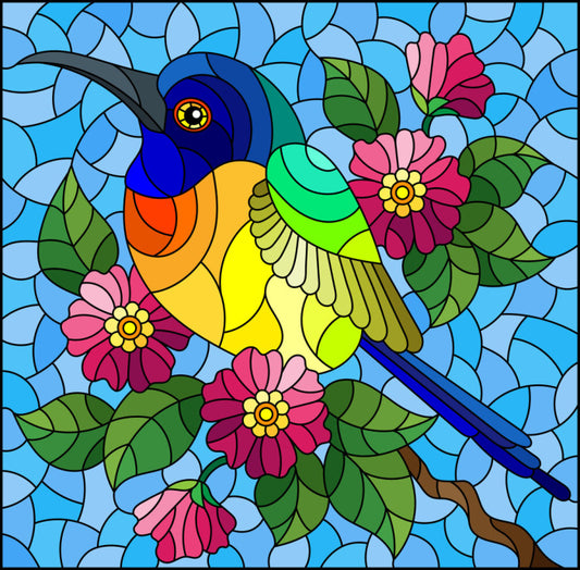 Blue sky bird window