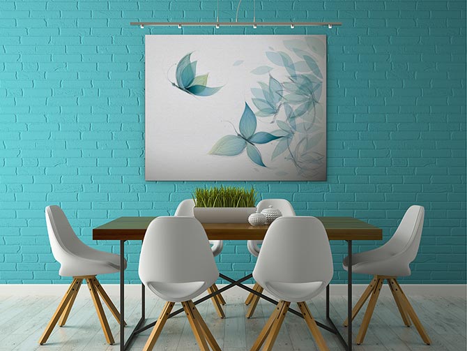Azure butterfly leaves
