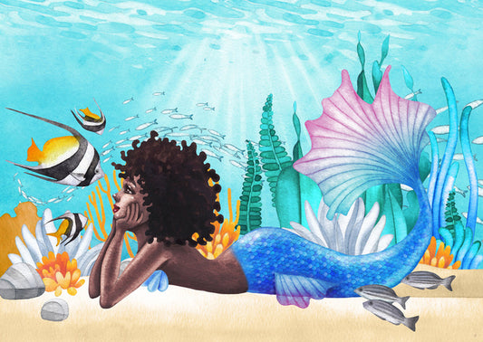 Blue tail mermaid