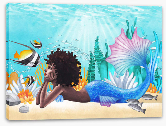 Blue tail mermaid