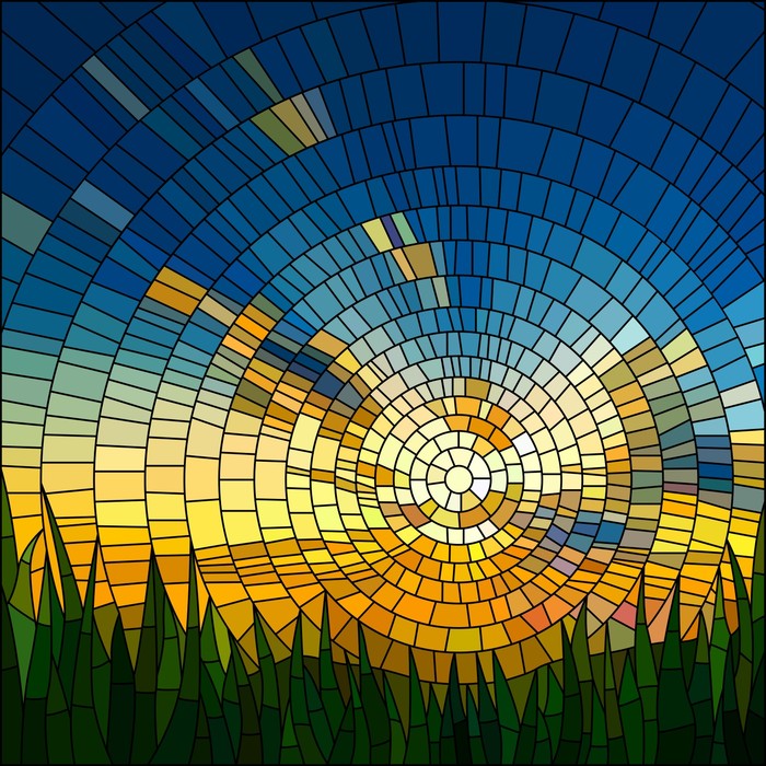 Golden rays mosaic