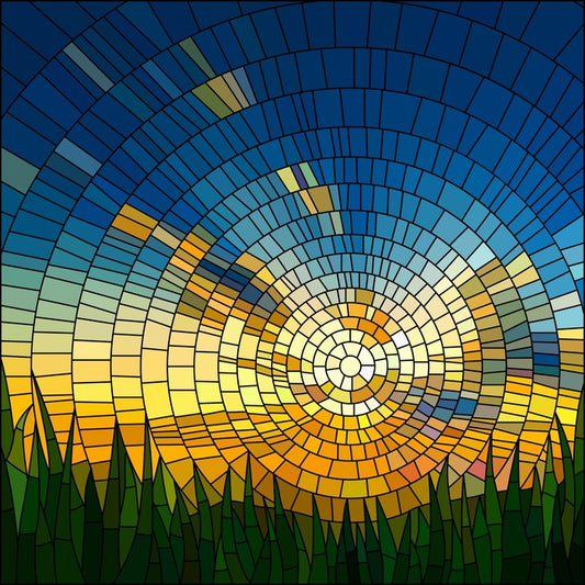 Golden rays mosaic