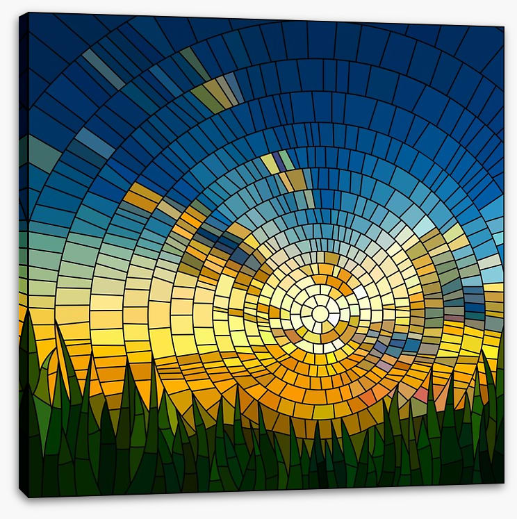 Golden rays mosaic