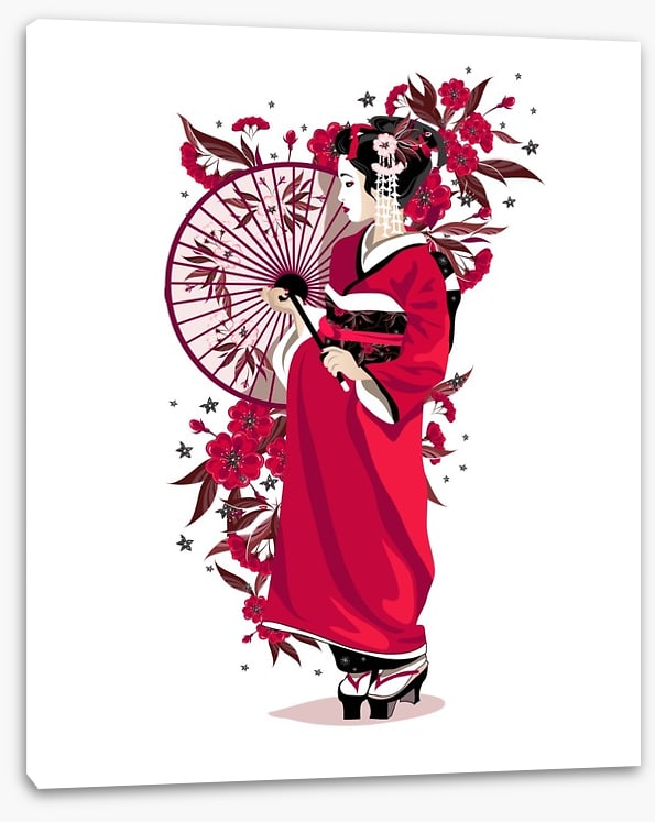 The geisha in red