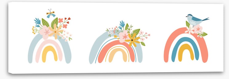 Rainbow flowers 1