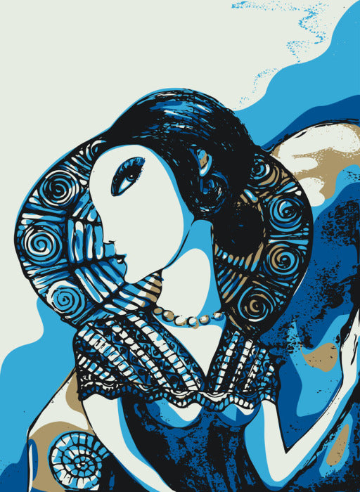 Lady in blue