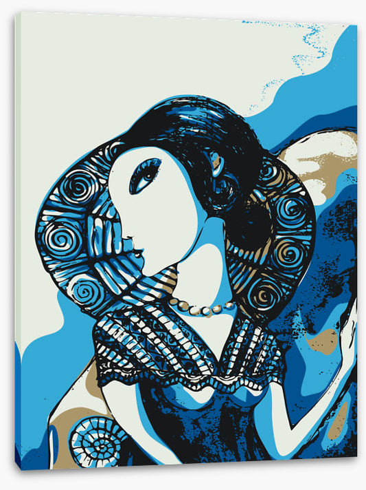 Lady in blue