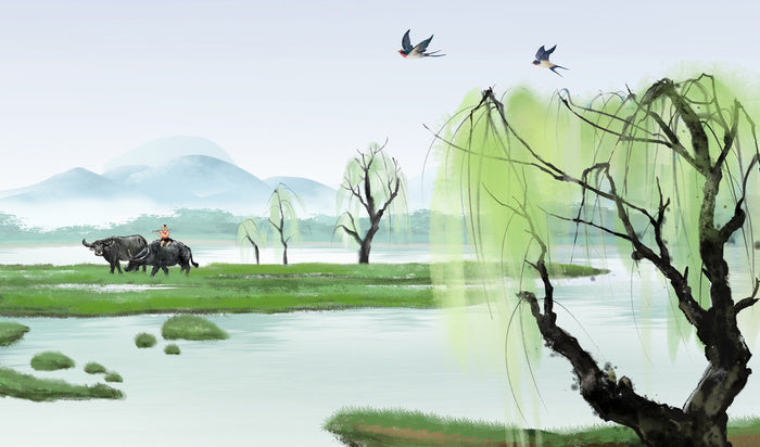 By the willow lake
