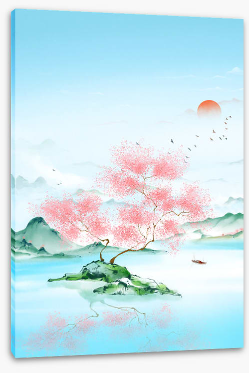 Blue lake sakura