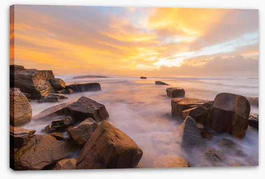 Sea stone sunrise