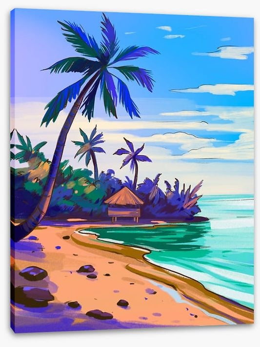 Blue sky beach