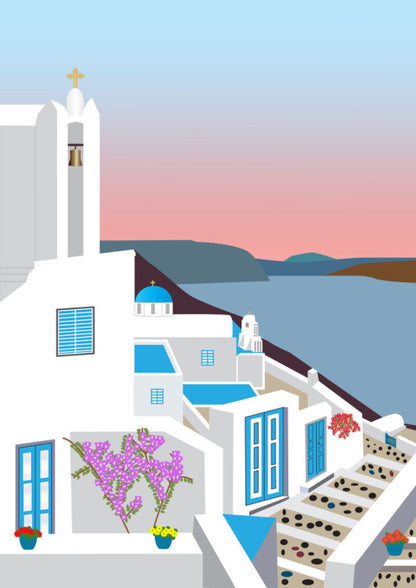 Greek island sunset