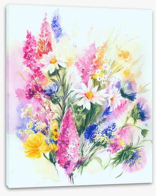 Soft sky wildflowers