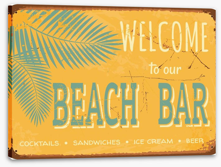 Vintage beach bar